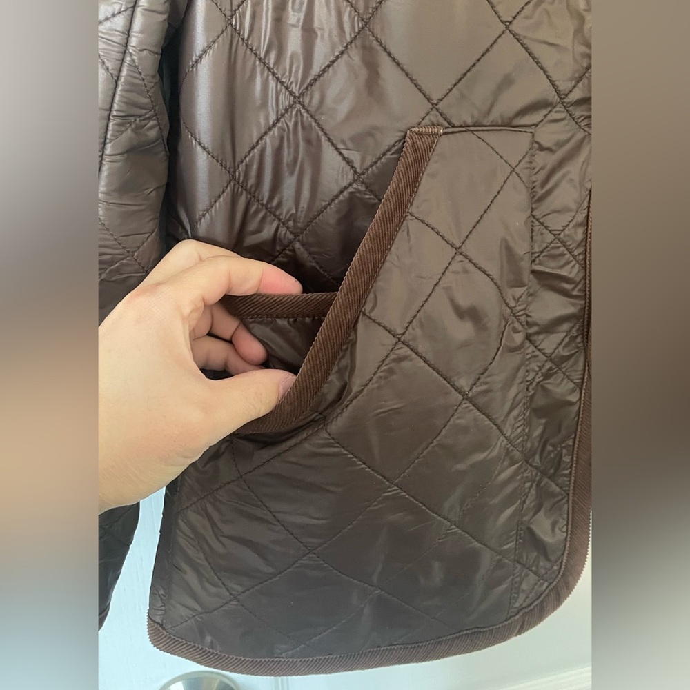 Top Japanese denim brand Edwin Men's Quilted Brown Puffer Jacket - Picture 6 of 11
